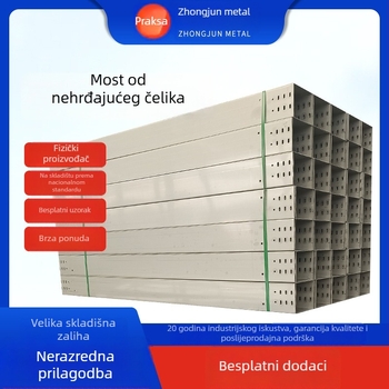 Most za kablove od nehrđajućeg čelika 304, žljebasti tip, prilagodljivo; model: nehrđajući čelični most; primjena: nafta, kemijska industrija, elektroenergetika, telekomunikacije