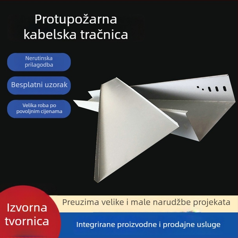 Kanalski kabelski most od pocinčanog lima — za polaganje kablova u protupožavnom sustavu, marka Zhongji Pengzheng, šifra 008