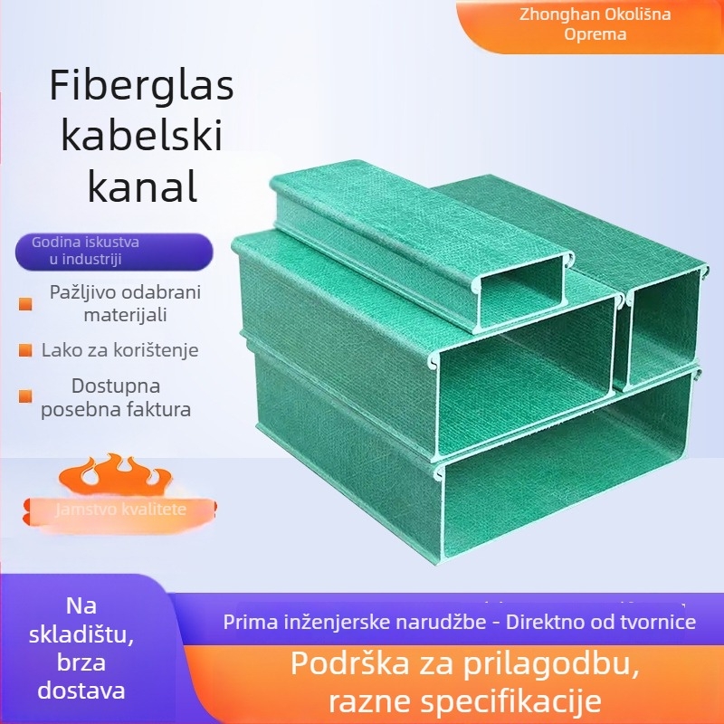 Fiberglas kabel kanal, kanalni most, otporan na koroziju, za autoceste, tunele, kemijske tvornice i polaganje optičkih kablova