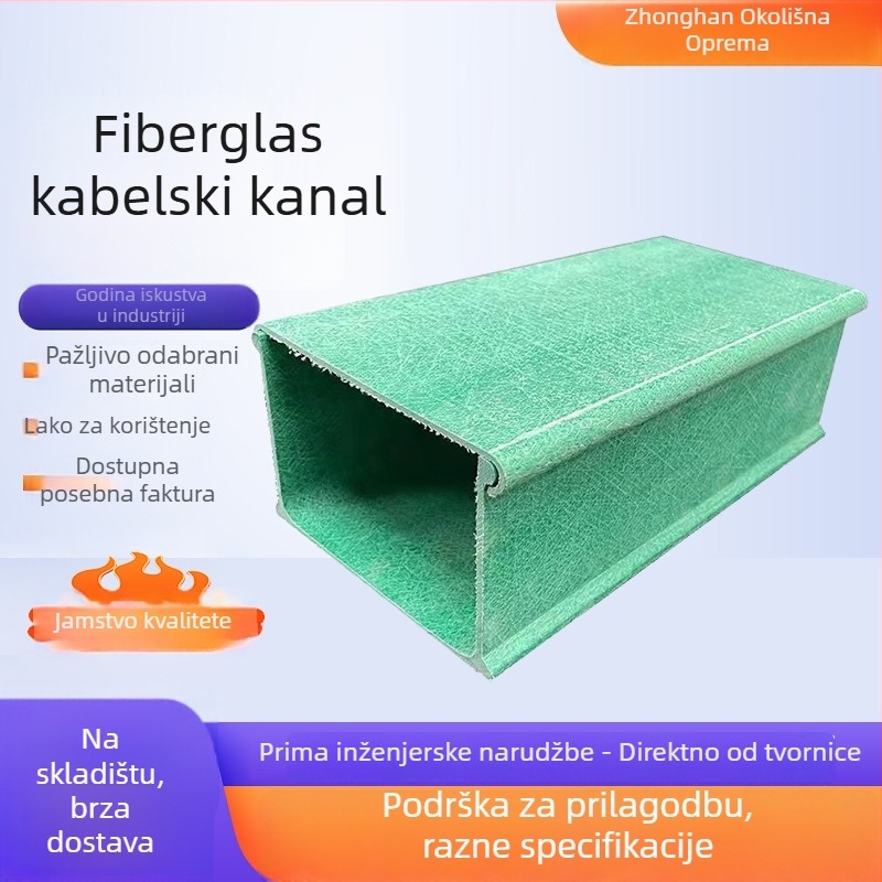 Fiberglas kabel kanal, kanalni most, otporan na koroziju, za autoceste, tunele, kemijske tvornice i polaganje optičkih kablova