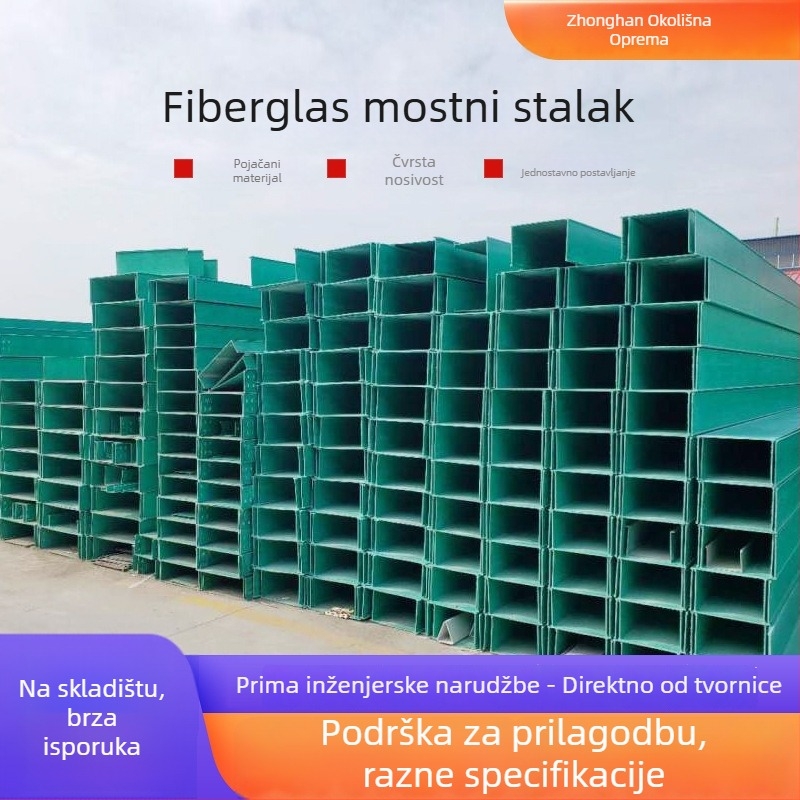 Fiberglas kabel kanal, kanalni most, otporan na koroziju, za autoceste, tunele, kemijske tvornice i polaganje optičkih kablova