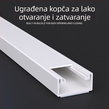 Mostoviti tip PVC kabel kanal s ljepilom stražnjom stranom, marke Zuo Yougong, pogodan za kabelsku instalaciju u kućnom, uredskom i tvornom okruženju