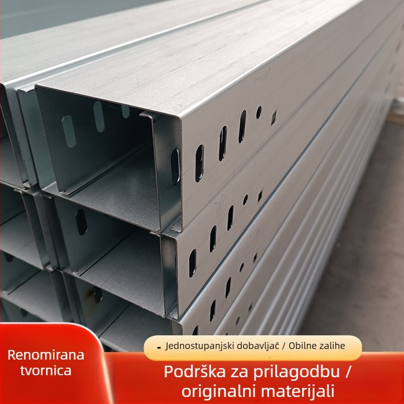 Pozlaćeni kabelski kanal – tip žlijeba (trog-type); opcije ljestve i paletnog tipa, prilagodljivo