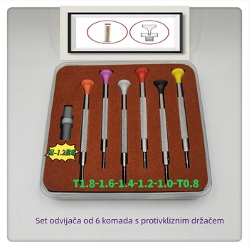 Set alata za popravak satova, metalno-plastična, 6 komada (kućna upotreba, nacionalni standard)