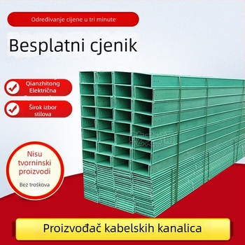 Fiberglass kabel-kanal, tip tunel, otporan na plamen, paletni most, Dry Pass, modeli: 100×100, 100×200, 200×200, 300×100, 300×200; područja primjene: petrohemija, elektroenergetski sektor.