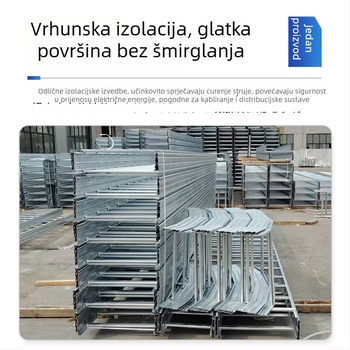 Vatrootporna pocinčana čelična kabelska žljebica, pogodna za žice i kablove, ISO 9001:2000 certifikat, obrada i prilagodba dostupna