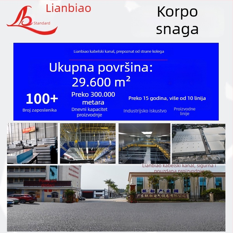Počinjeni kabelski kanal mostovnog tipa sa poklopcem - za postavljanje kablova - mogućnost prilagodbe - privatna marka