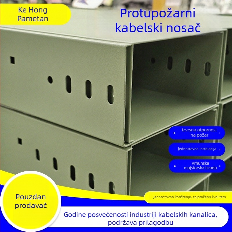 Vatrootporni kabelski most tipa žlijeba za unutarnje napajanje, marka Ke Hong, materijal: žlijebski most s premazom, primjena: tvornice, škole, trgovački centri