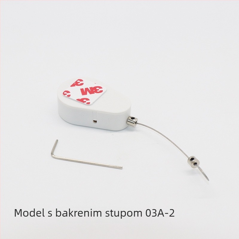 Kutija za kabel u obliku kapljice s antifurt sustavom, mini navijač za kabel, proširivi nosač za prikaz, metalna kopča za kabel