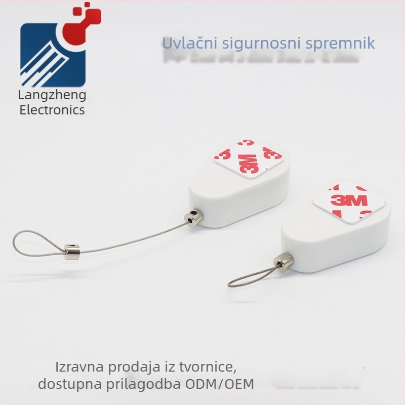 Kutija za kabel u obliku kapljice s antifurt sustavom, mini navijač za kabel, proširivi nosač za prikaz, metalna kopča za kabel