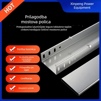 Vatrootporni galvanizirani kabelski most s groove-tipom i premazom sprejem za prijenos energije