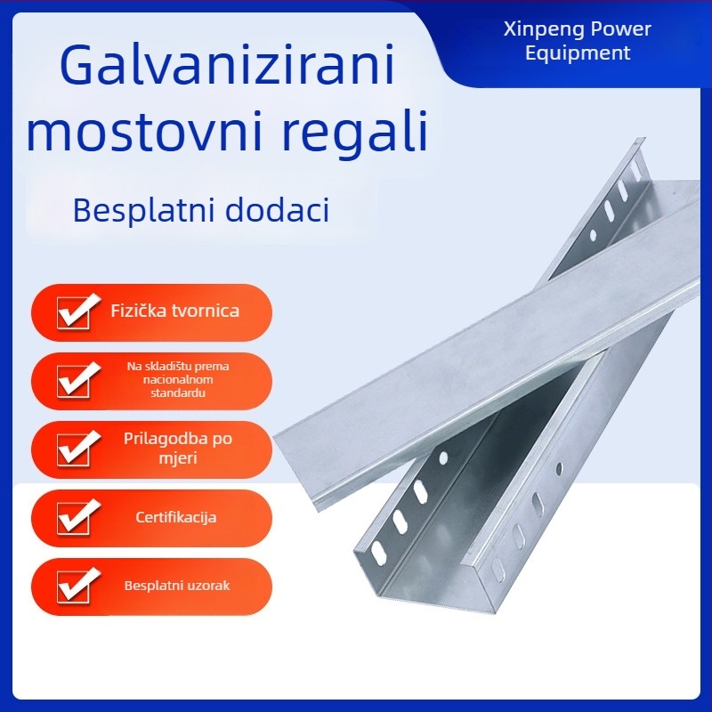 Vatrootporni galvanizirani kabelski most s groove-tipom i premazom sprejem za prijenos energije