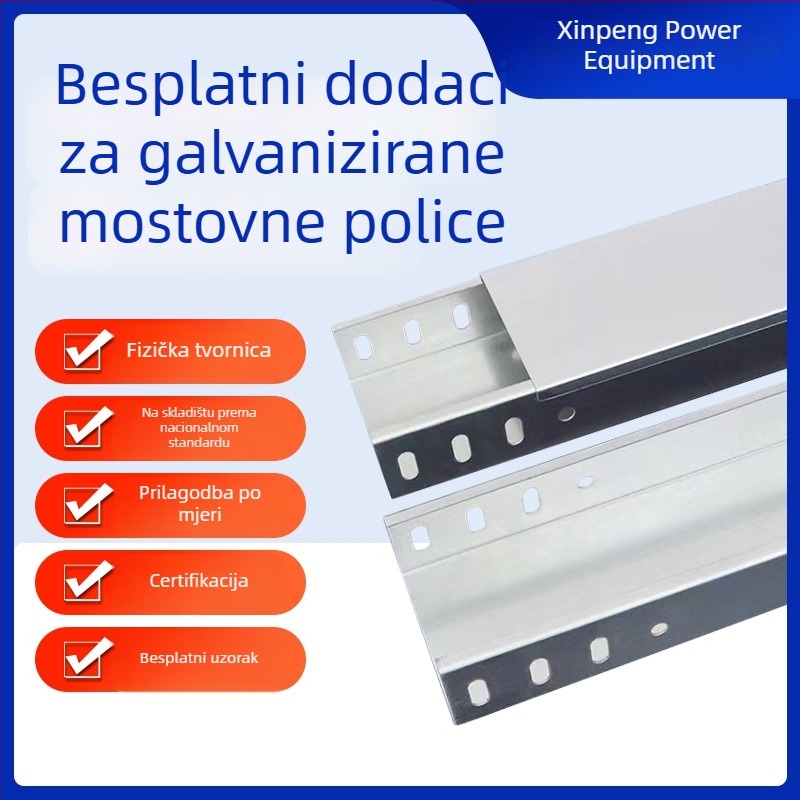 Vatrootporni galvanizirani kabelski most s groove-tipom i premazom sprejem za prijenos energije