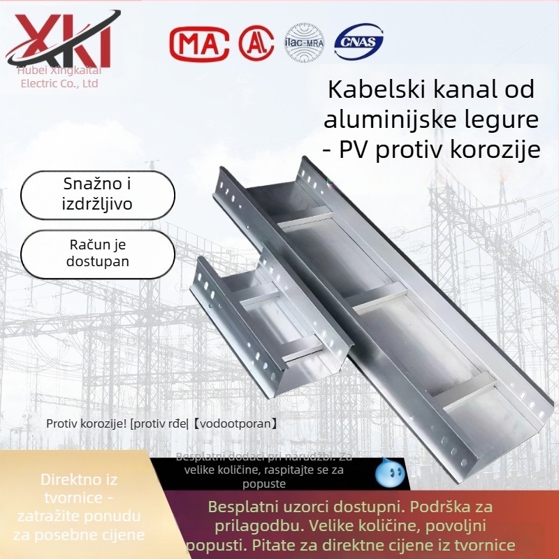 Most od aluminijske legure za fotonaponske sustave s anti-korozijskim premazom, toplo pocinčani, trapezni žlijeb, veliki raspon