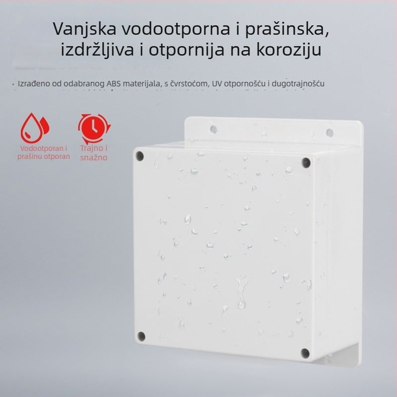 Vanjska vodootporna kutija za razdjelnike s ušicama za površinsku montažu, plastična kutija s terminalima, ABS, IP65
