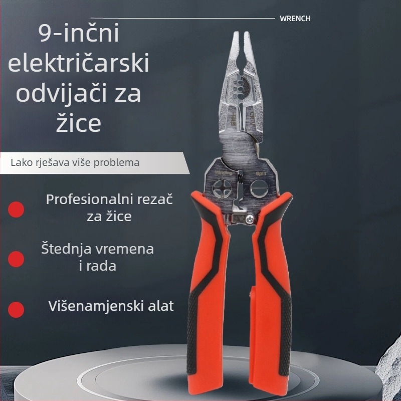 Qi lu Set alata za skidanje izolacije i krimpanje žica – krom-vanadijski čelik kovano, 1 set, Nacionalni sustav, Kućna upotreba