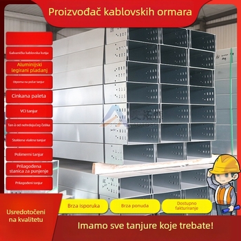 Otosen aluminijski most od legure aluminija, paletnog tipa, za kabelske kanale – industrijska elektroinstalacija