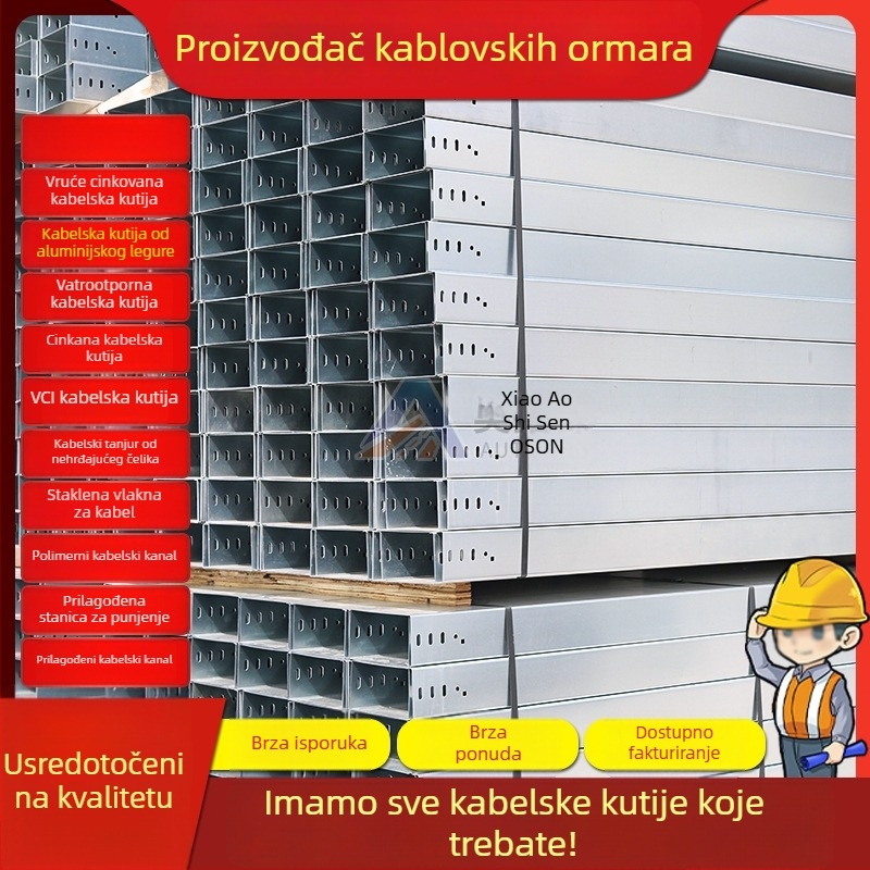Otosen aluminijski most od legure aluminija, paletnog tipa, za kabelske kanale – industrijska elektroinstalacija