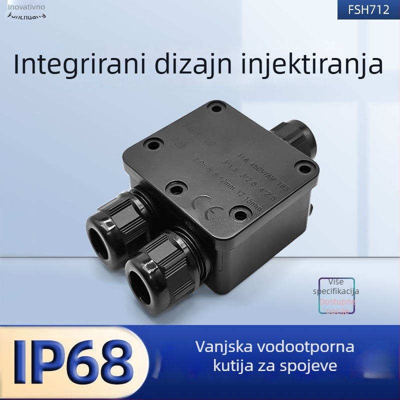 Kabelska kutija za spojnike s tri puta IP68 vodootporna za vanjsku upotrebu