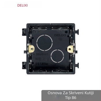 DELIXI ELECTRIC 118 Tip 86 donja kutija za skrivenu ugradnju, pravokutna kutija za spojnice s najlonskim poklopcem