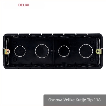 DELIXI ELECTRIC 118 Tip 86 donja kutija za skrivenu ugradnju, pravokutna kutija za spojnice s najlonskim poklopcem