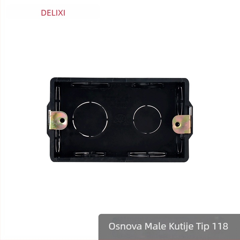DELIXI ELECTRIC 118 Tip 86 donja kutija za skrivenu ugradnju, pravokutna kutija za spojnice s najlonskim poklopcem