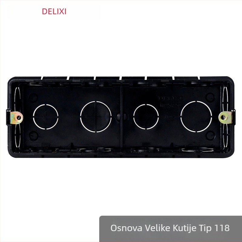 DELIXI ELECTRIC 118 Tip 86 donja kutija za skrivenu ugradnju, pravokutna kutija za spojnice s najlonskim poklopcem