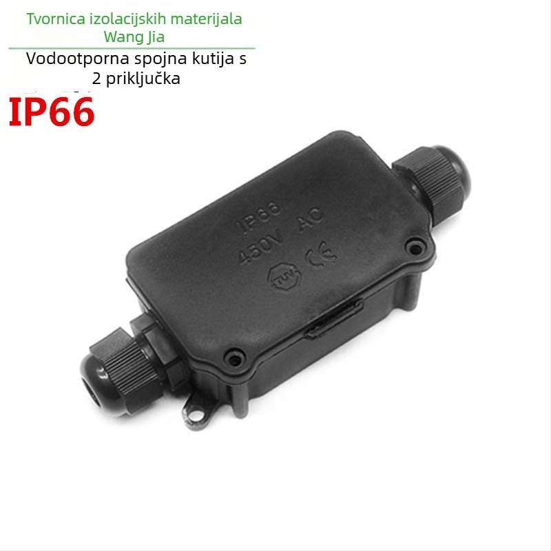 IP66 vodootporna kutija za kabelske spojeve, dva ulaza i jedan izlaz, za vanjsku rasvjetu