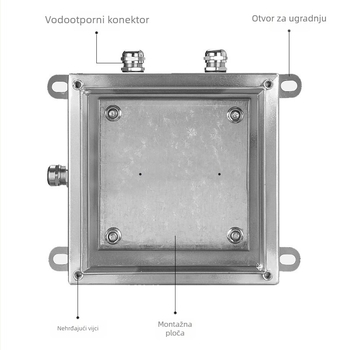 Vanjska kutija za kabelsku razvodnicu od nehrđajućeg čelika 304/316, vodootporna, otporna na prašinu i koroziju