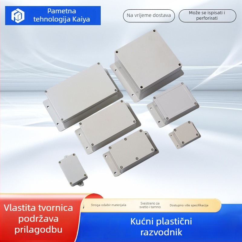 F-tip vanjska vodootporna kutija za spojnice s držnim ušima, ABS plastična kabelska kutija, za unutarnju i vanjsku uporabu