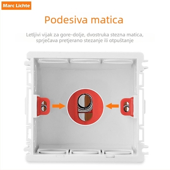 Tip 86 skrivena kutija za prekidač i utičnicu, zidna montaža, kutija za kabel