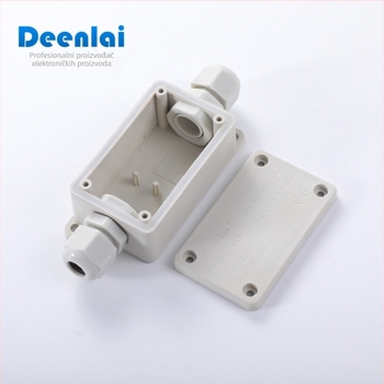 Kutija za spojnice od PC materijala, vatrootporna, za električne uređaje; vanjski promjer kabela 4–8 mm; 24 A/450 V AC