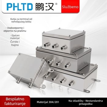 Kutija za spojnice od 304 nehrđajućeg čelika, IP65, vanjska vodootporna, zidna montaža