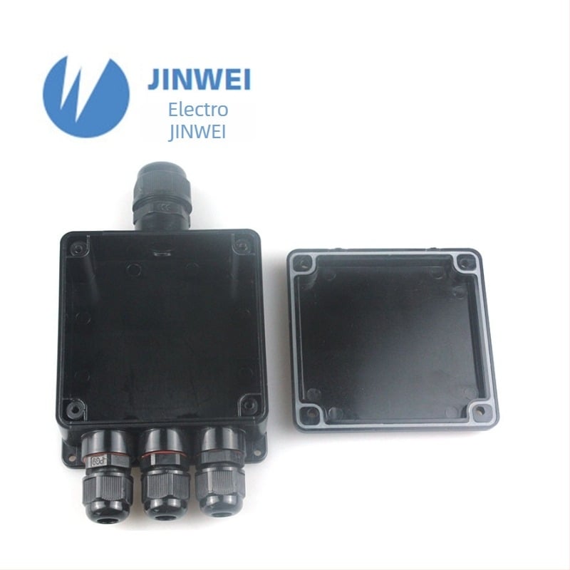 Jinwei JXH20A-W3 Vanjska LED Vodootporna Kutija Za Razdjelnike IP68 PA66 PG9/PG13.5, 1 ulaz - 3 izlaza