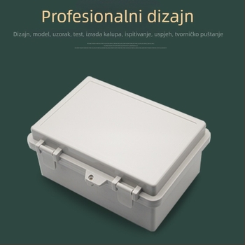 Vodootporna kutija za spojeve od ABS plastike s preklopnim poklopom na šarke, vodootporna kutija za instrumente s mogućnošću zaključavanja