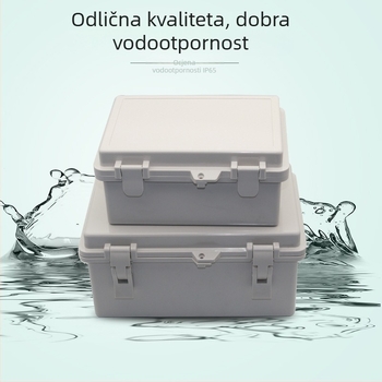 Vodootporna kutija za spojeve od ABS plastike s preklopnim poklopom na šarke, vodootporna kutija za instrumente s mogućnošću zaključavanja