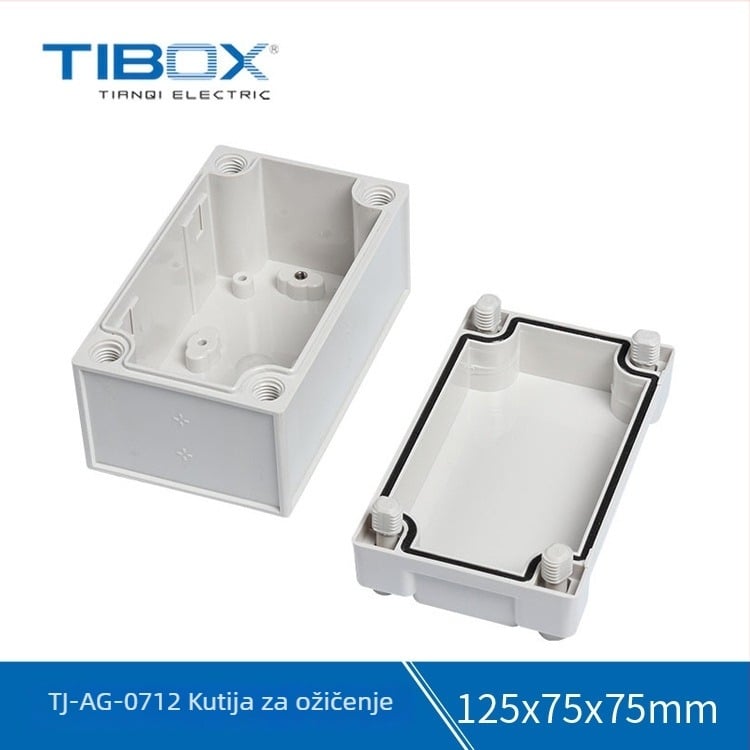 Vanjska IP66 vodootporna plastična kutija za spajanje kablova 125×75×75 za velike javne zgrade