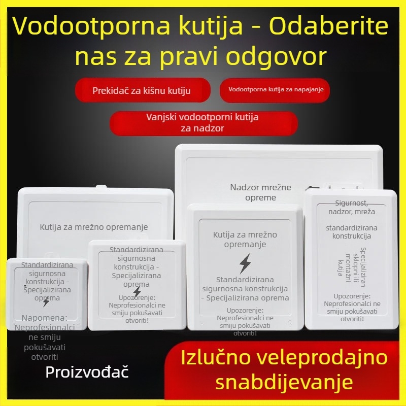 Vanjska vodootporna plastična kutija za nadzor i napajanje, kutija za razvod