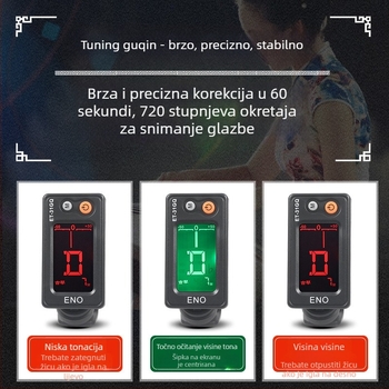 ENO ET-31GQ Guqin tuner — Elektronički tuner za Guqin s metronomom i kapodasterom