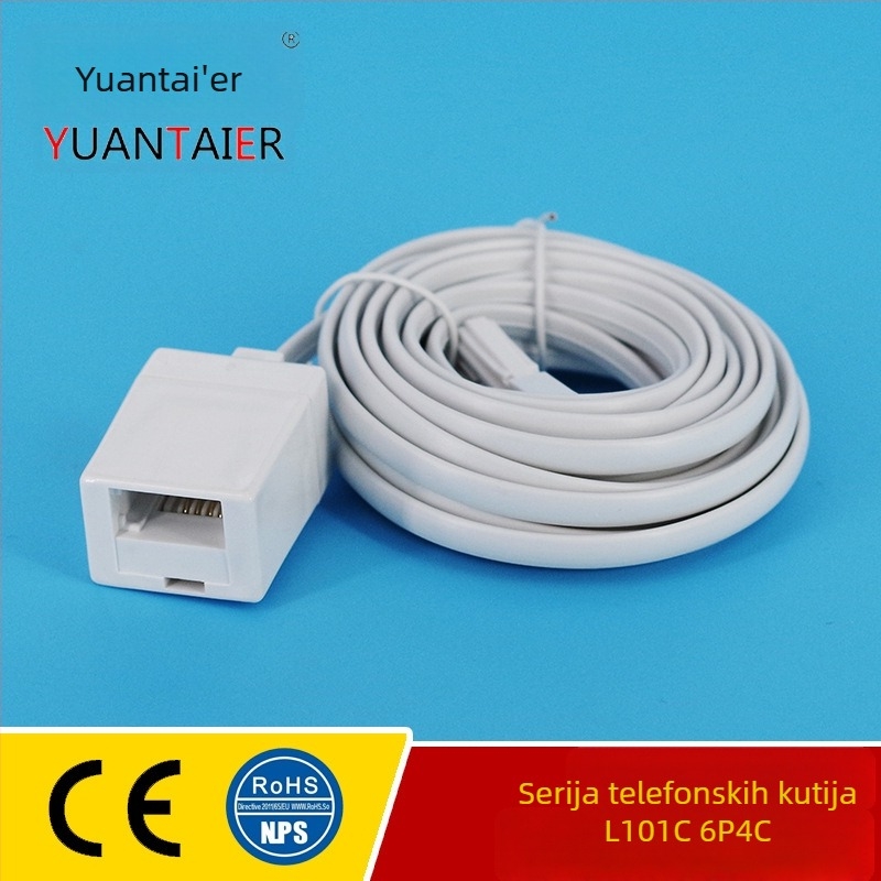 RJ11 6P4C telefonski konektor britanskog stila s produžnom glavom, 2 m telefonski kabel