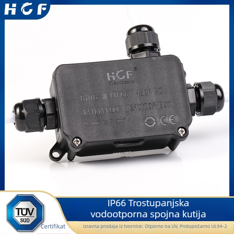 HCF B706-3P IP66 vodootporna vanjska kutija za spajanje, 3-polna