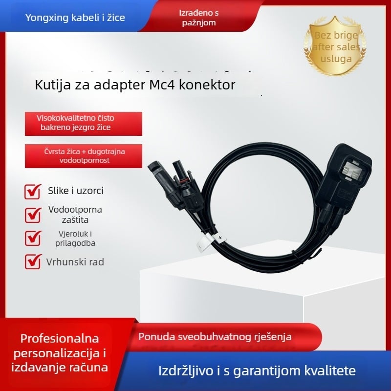 MC4 kabelski adapter za solarnu spojnu kutiju, MC4 muški i ženski konektor