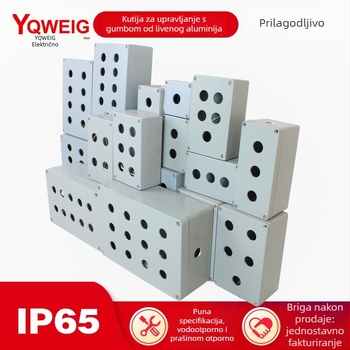 Kutija za Start/Stop gumb, vodootporna, aluminijska legura, 1/2/3 otvora, kutija za hitni prekid