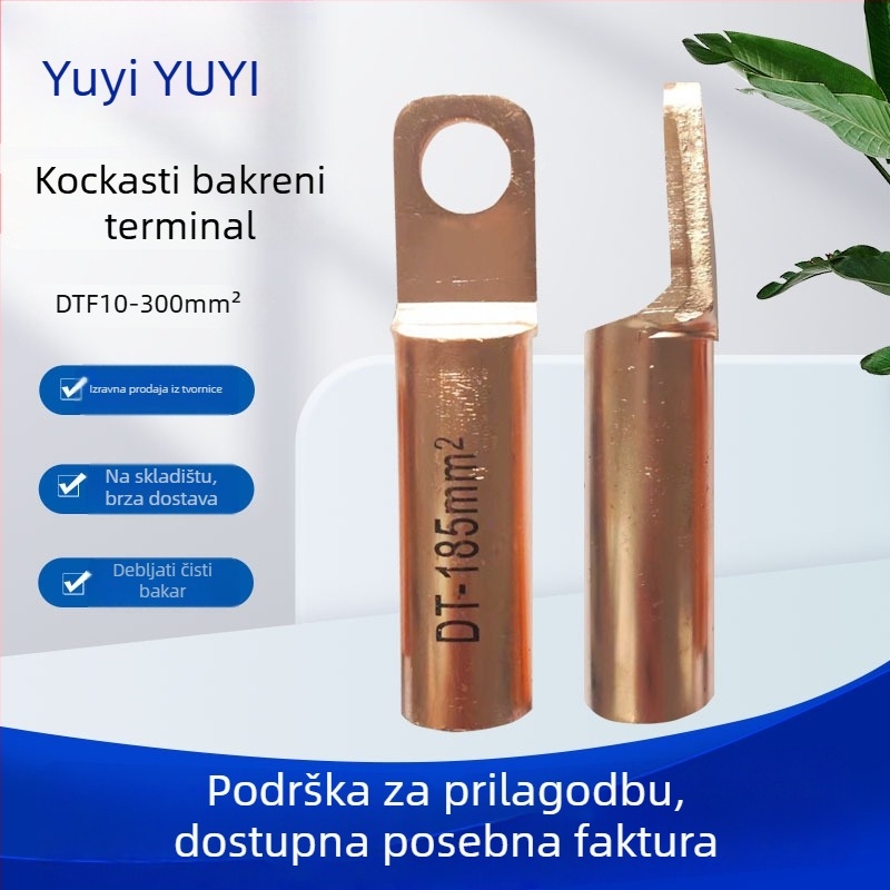 DTF10-300 Bakreni prijenosni terminal, kvadratna glava, zračni otvor, RoHS