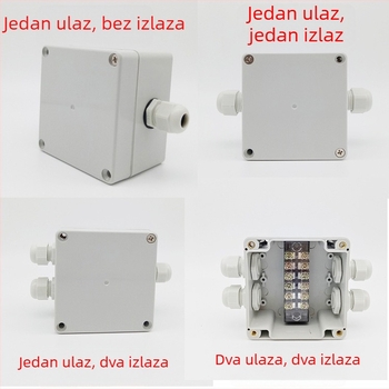 Vanjska vodootporna kutija za razdvajanje s terminalima, dimenzije 83×81×56 mm, 1 ulaz i 2 izlaza