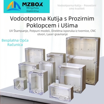 Vanjska vodootporna ABS kutija za spojeve sa prozirnim poklopcem za PCB ploče i instrumente