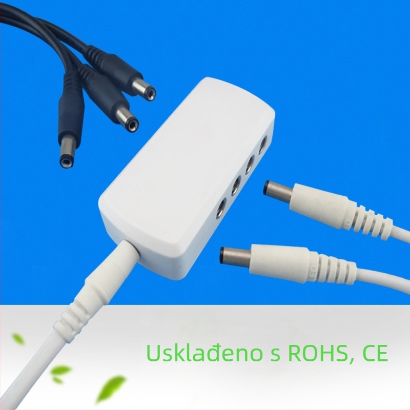 DC5521 8-portna kutija za napajanje s konektorom 2,1×5,5 mm za LED rasvjetu