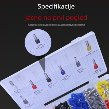 VE cijevnog tipa izoliranog terminalnog bloka – skup s pin-tip terminalima i prekidačem