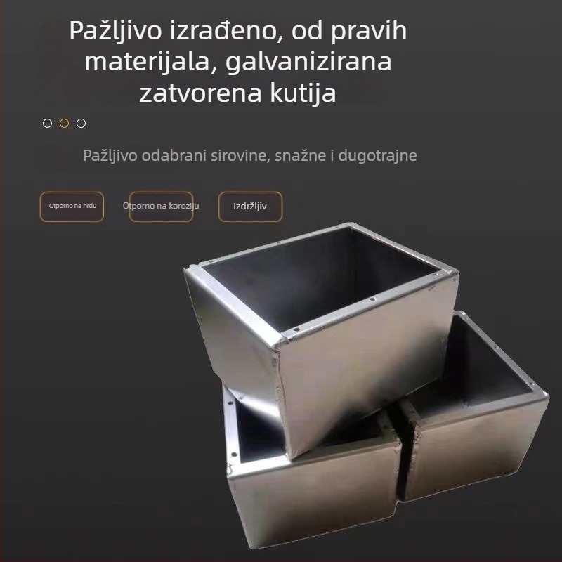 Zatvorena kutija za spojnice, otporna na eksploziju i vodootporna, pocinčano metalno kućište s željeznim poklopcem