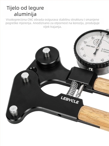 Lebycle Pro mjerač napetosti navoja za MTB i cestovne bicikle – alat za korekciju i podešavanje napetosti navoja, aluminijska legura